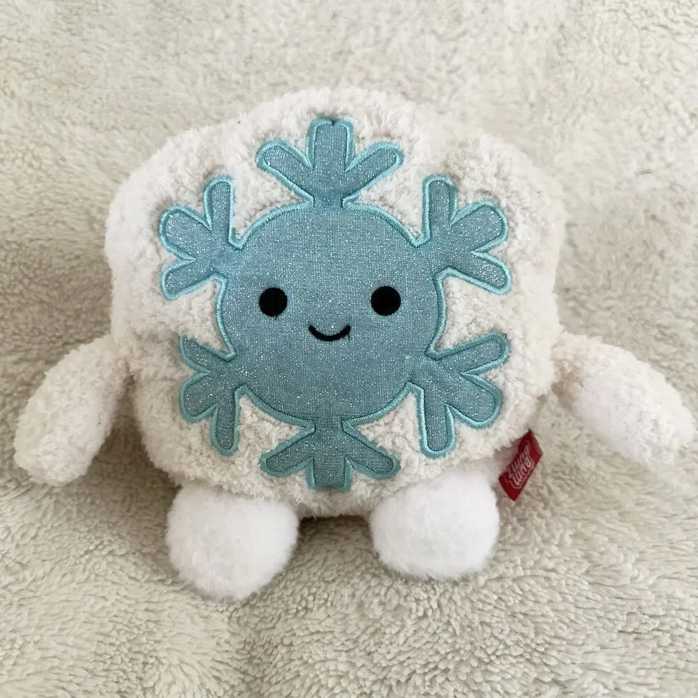 Russ Bum Bumz Shane Snowflake 7.5” Plush Toy White Blue Winter Ski Lodge